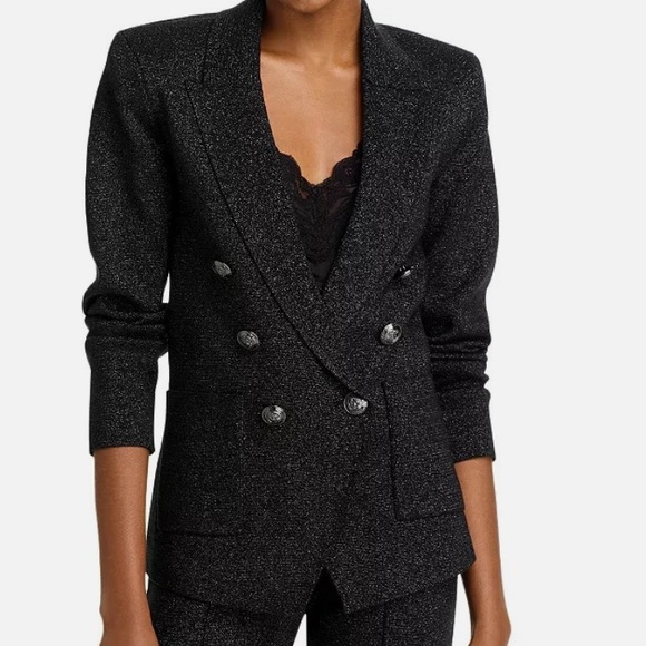 L'AGENCE Jackets & Blazers - L'AGENCE Black Double-Breasted Blazer